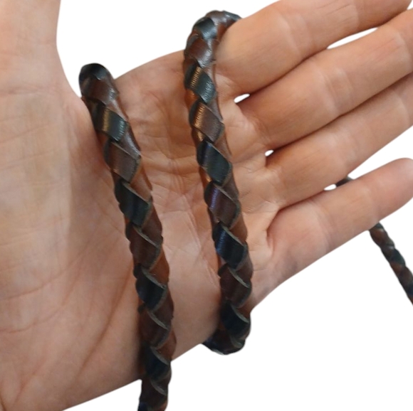 Isabelle Gray/Brown Leather Crossbody Satchel Hand Bag - Picture 9 of 11